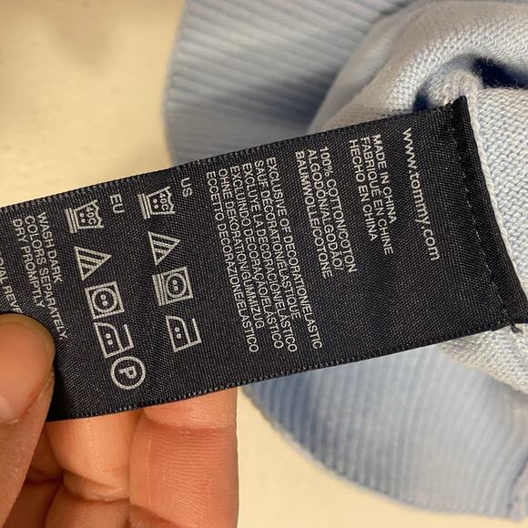 Y2K Tommy Hilfiger Argyle Knit Sweater Vest V Neck Men L Cotton Preppy Career - Picture 4 of 8